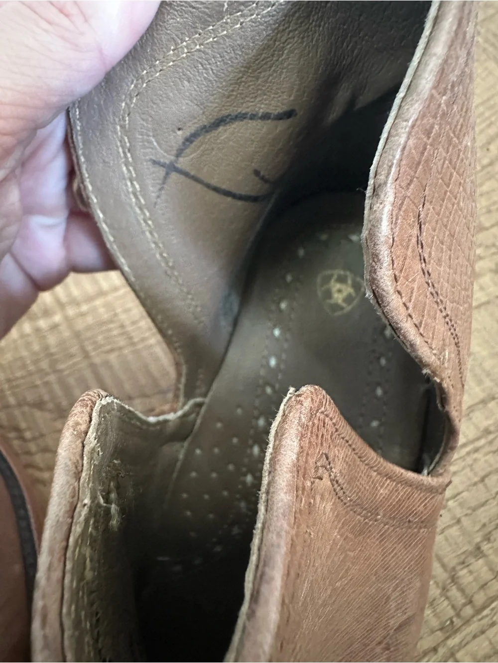 Ariat Dixon Toe Lizard Print Brown Boot Women 7.5